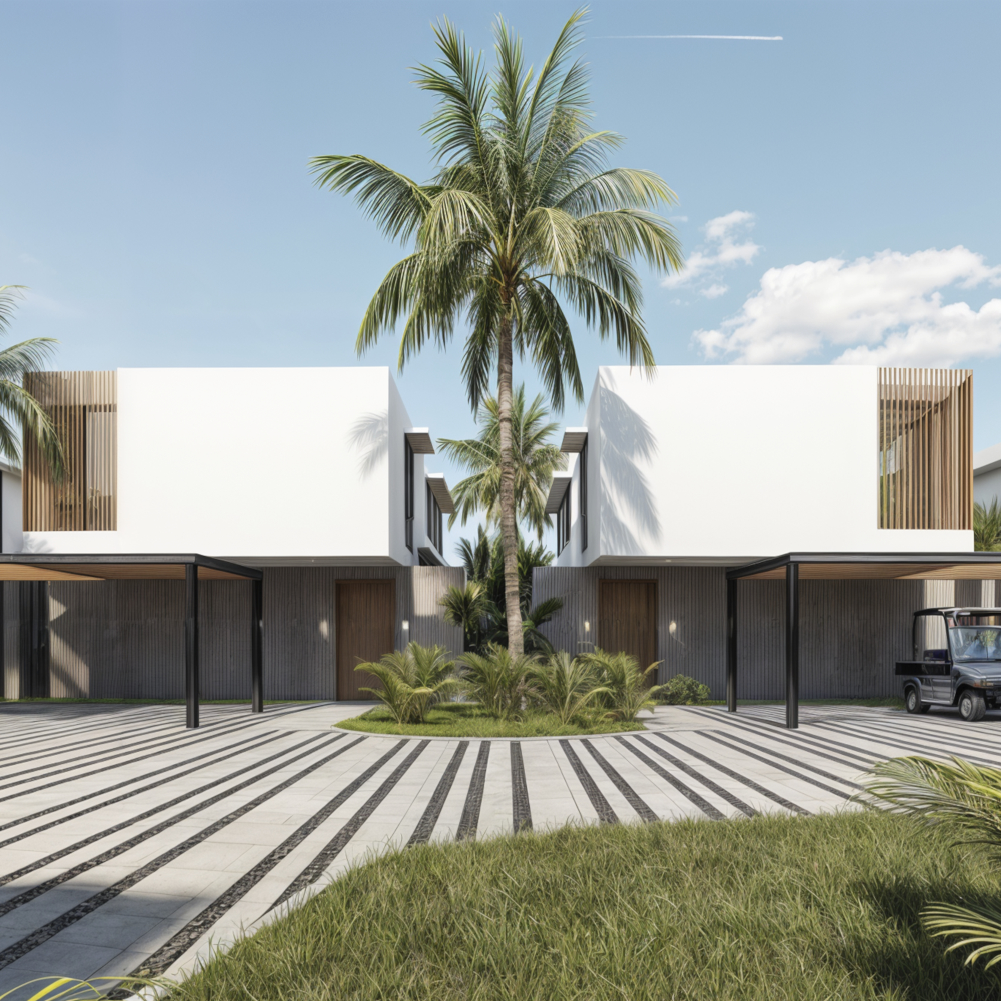 Sala y cocina abierta — Villa tipo B